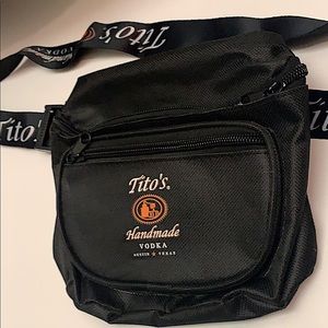 NWOT| TITOS HANDMADE VODKA Black Fanny Pack Bag